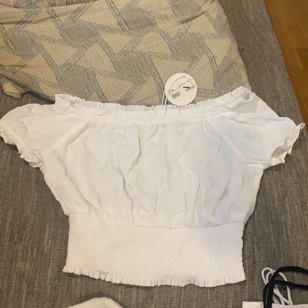White crop top